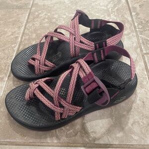 Chaco Z Cloud Sandals Womens‎ Size 7 Dual Strap Outdoor Trail Sport Pink Black